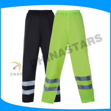 highly welcomed unisex waterproof fluo yellow traffic safety pants